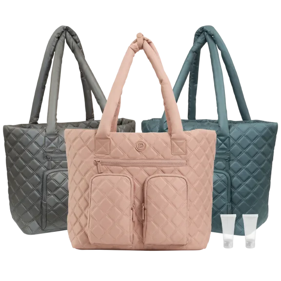 Joan & David Diamond Bolso Tote de Viaje Acolchado de Nylon tipo Paracaídas