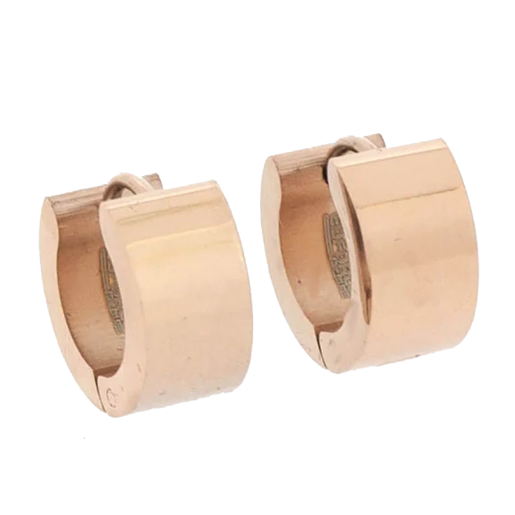 18K Rose Gold Plated Huggie Hoop Earrings