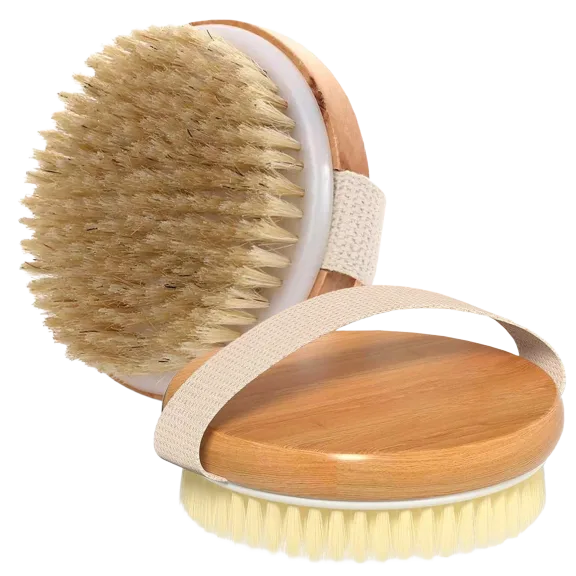 2-Pack: Cheer Collection Natural Bristle Exfoliating Body Brush Set