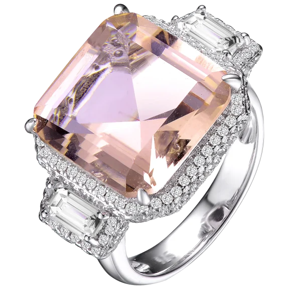 The Vintage Glamour Morganite Ring