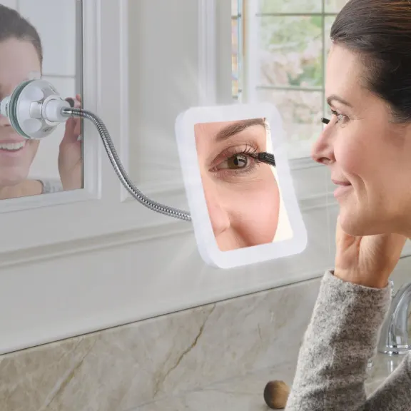 The Magnifying Mount Anywhere LED Mirror