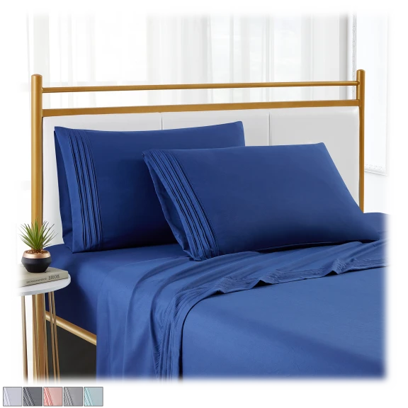 Spirit Linen Home Pleated Sheet Set