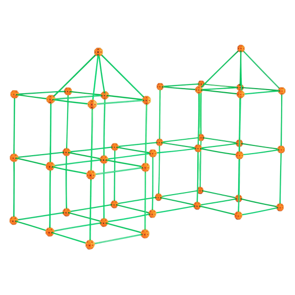VEVOR 140-Piece Glow In The Dark Fort STEM Building Kit