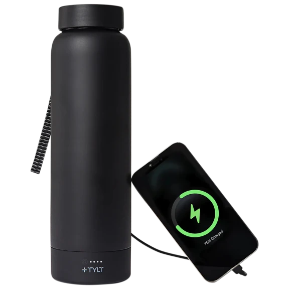 TYLT 24oz Insulated Bottle with 5700mAh Wireless Power Bank
