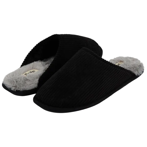Floopi Mens Corduroy Scuff Slippers