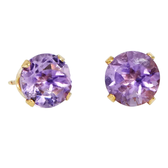 The Classic Amethyst Stud Earrings