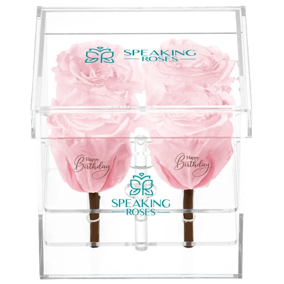 The Quartet of Extra Small Personalized Roses