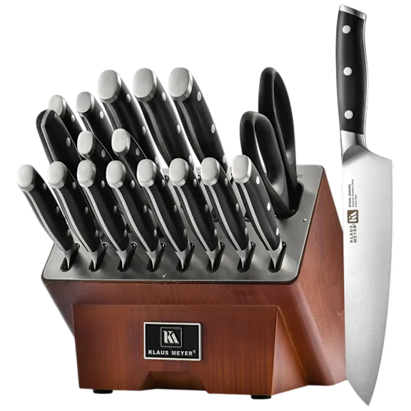 The 19-Piece Knife Set With Labeled Storage Block