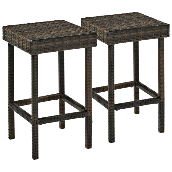 Crosley Furniture "Palm Harbor" 2-piece Outdoor Wicker Bar Stool Set