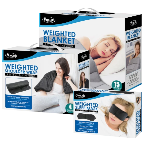 FineLife Weighted Shoulder Wrap & Eye Mask or Blanket (15lb)