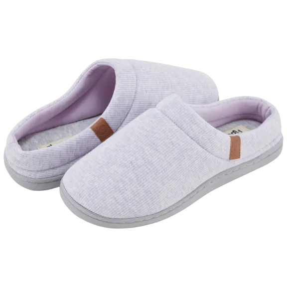 Floopi Womens Sydney Ribbed Knit Clog Slippers