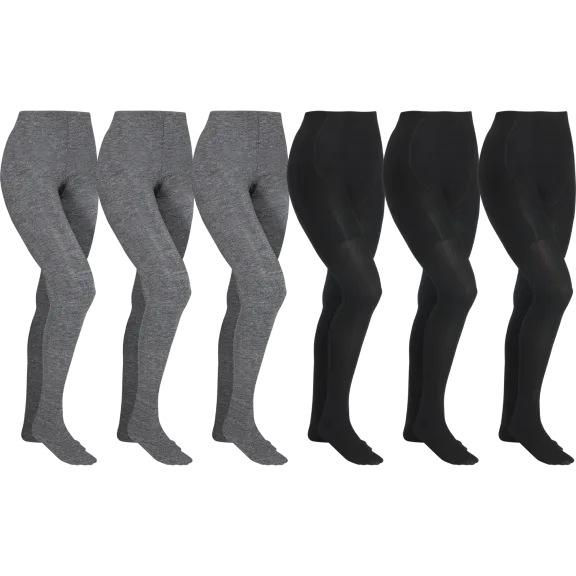 6-Pack: Nicole Miller Sweater Opaque Tights