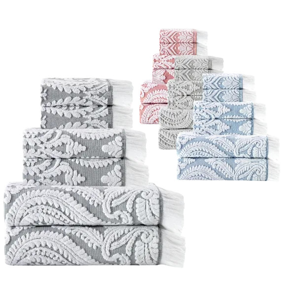 Enchante Home "Laina" 6-Piece Turkish Cotton Luxury Towel Set
