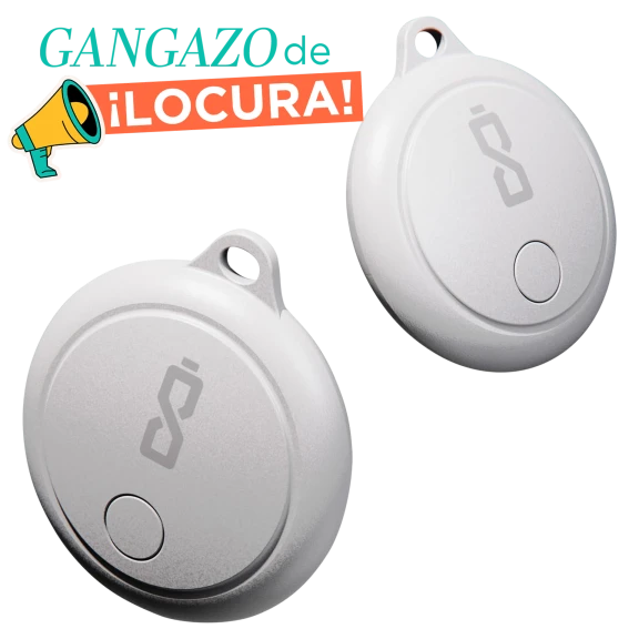 Paquete de 2: ChargeWorx Etiquetas Localizadoras Inteligentes con Find My