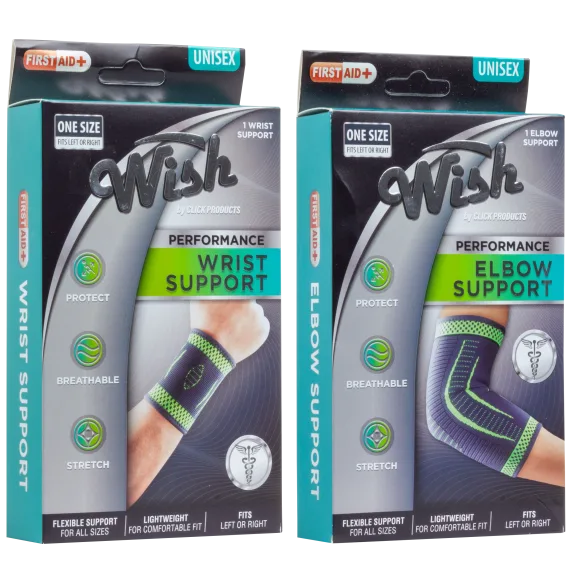 2-Pack: Flexible Stretch Joint Compression Wrist & Elbow Sleeve Support Brace