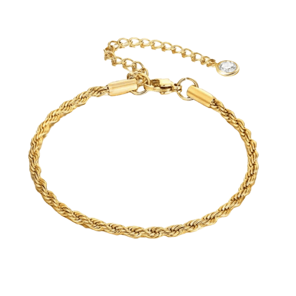 Hollywood Sensation Elegant Gold Rope Bracelet