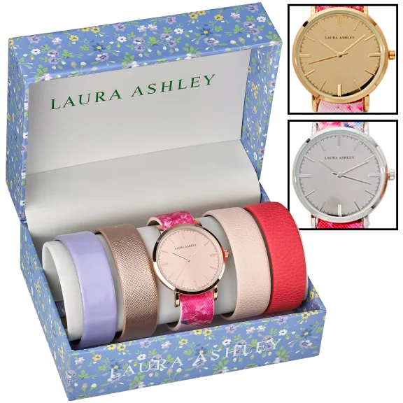 Laura Ashley Watches with Interchangeable Band Sets
