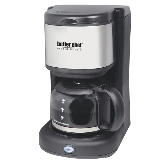 Better Chef 4-Cup Coffeemaker with Grab-A-Cup Feature