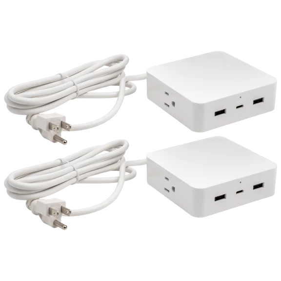 2-Pack: Limitless 5-Device Charger with USB Type-C & AC Outlets