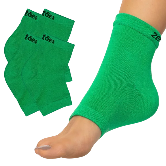2-Pack: ZenToes Cotton Gel Heel Socks