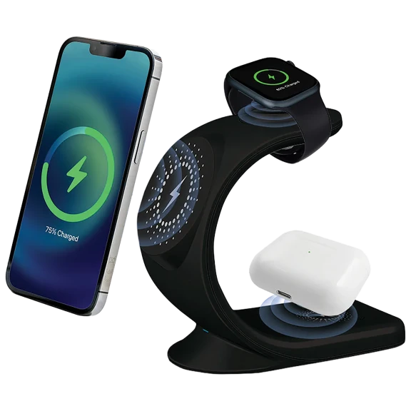 Brookstone 3-In-1 MagSafe Curved Wireless Charging Stand