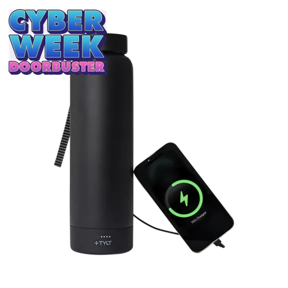 TYLT 24oz Insulated Bottle with 5700mAh Wireless Power Bank