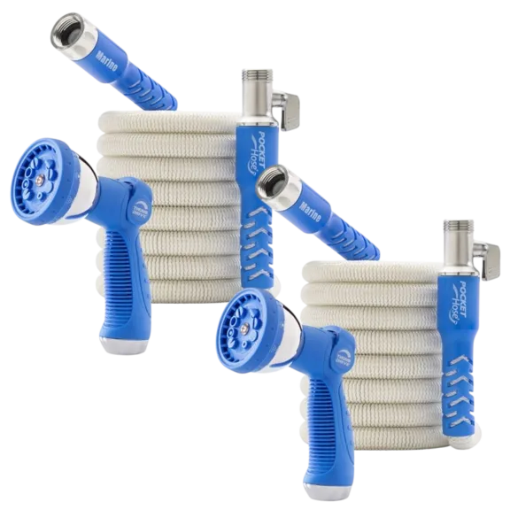 2-Pack: Pocket Hose 50-Foot Expandable Garden Hoses with Hand Sprayers