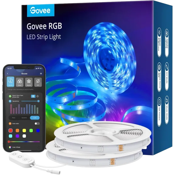 Govee Smart RGB LED Strip Lights with WiFi, App Control & Music Sync