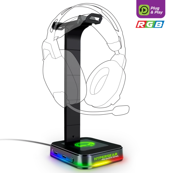 HyperGear RGB Command Station Headset Stand