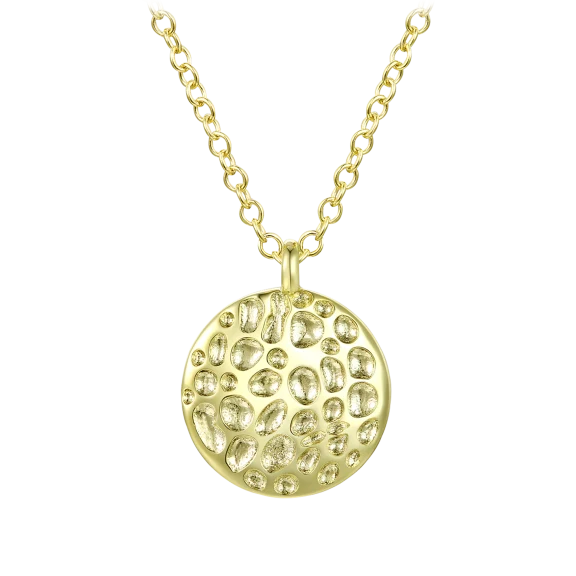 Stella Valentino 14K Gold Coral Reef Medallion Pendant Necklace