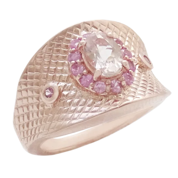 Savvy Cie 18K Rose Gold Vermeil Genuine Morganite & Pink Spinel Ring