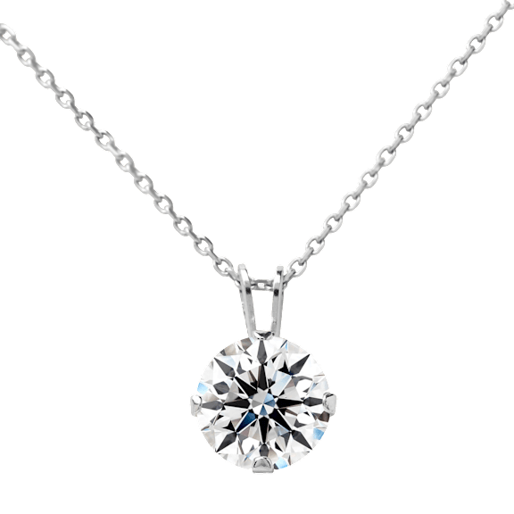 Jaclyn Smith 1/2 Carat Moissanite Solitaire Necklace with Free Chain