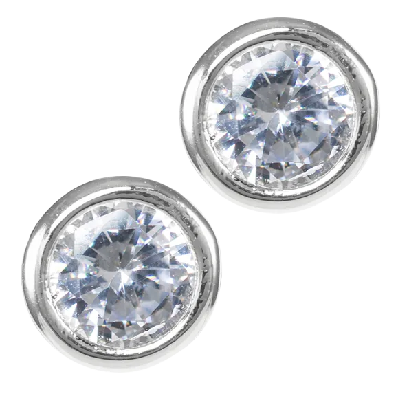 CZ by Kenneth Jay Lane Bezel Set Stud Earrings