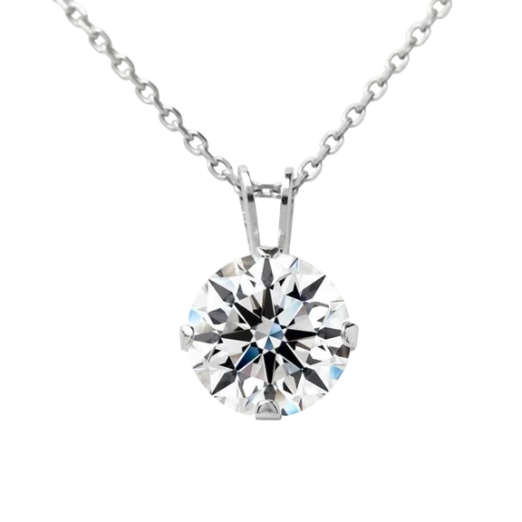 The One-Carat Moissanite Solitaire Necklace