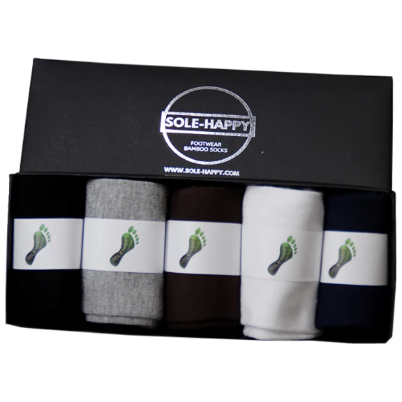 5-Pack: Sole Happy Gentlemen's Bamboo Socks