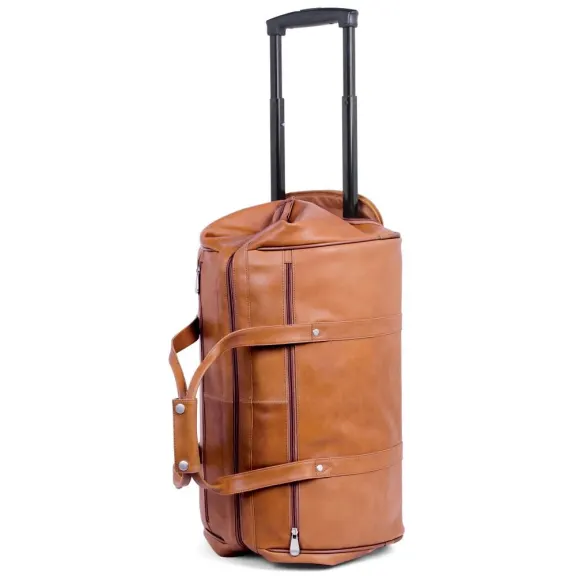 The Rolling Widemouth Leather Weekend Bag