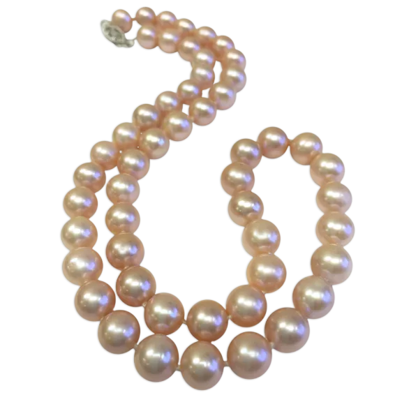 Classic 7-8mm Pink Pearl Necklace by Pacific Pearls
