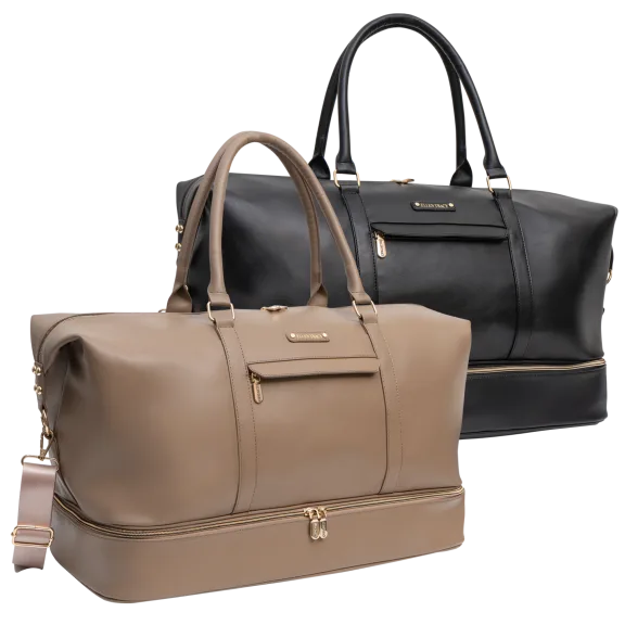 Ellen Tracy 20" Weekender Duffel with Drop Bottom Compartment