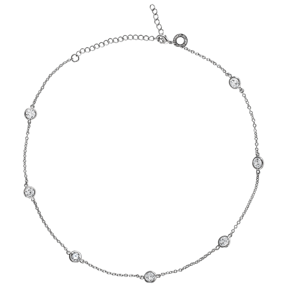 CZ by Kenneth Jay Lane Cubic Zirconia Station Necklace