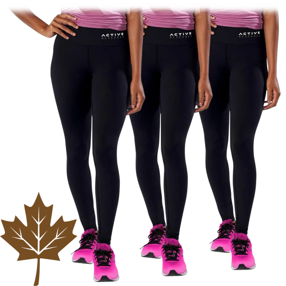 3-Pack: Active Research High-Waisted Slimming Tummy Compression Leggings