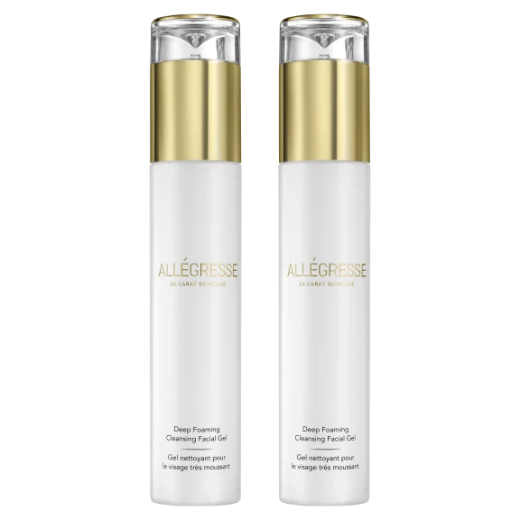 2-Pack: Allegresse 24 Karat Skincare Deep Foaming Cleansing Facial Gel