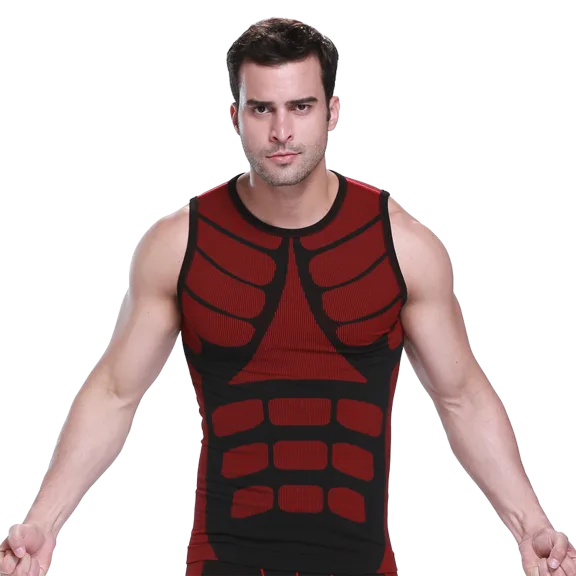 Extreme Fit Block Print Mens Sleeveless Compression Shirt