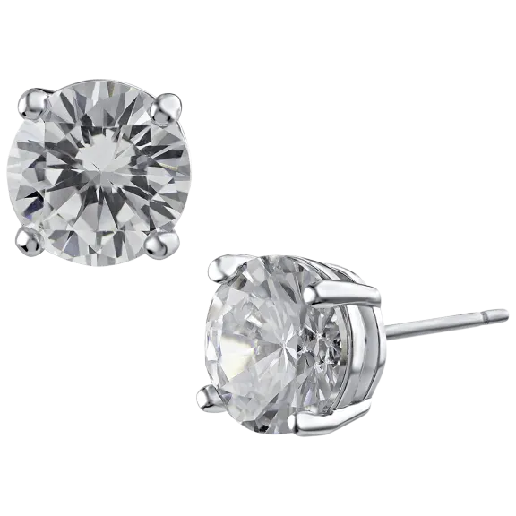 Kenneth Jay Lane 4 Carat TW Round CZ Luxe Classic Studs Earrings