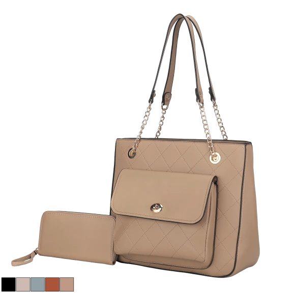 MKF Collection Jenna Shoulder Bag & Wallet Set by Mia K.