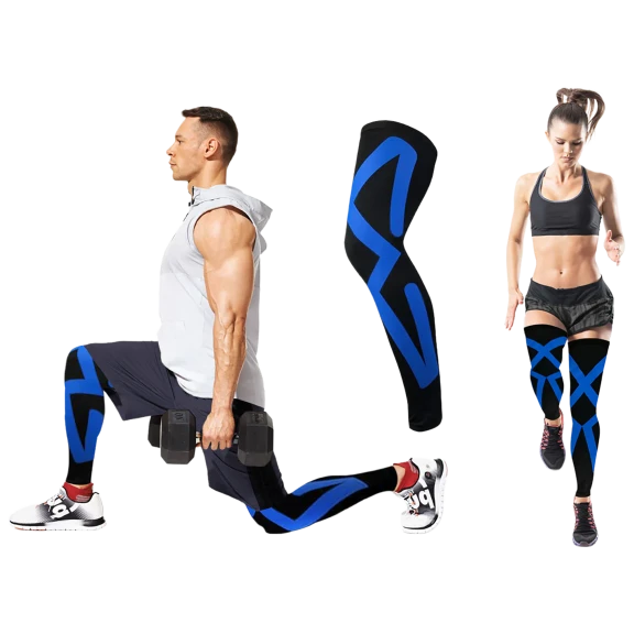 2-Pack: Extreme Fit Kinesio Tape Knee & Calf Compression Sleeve