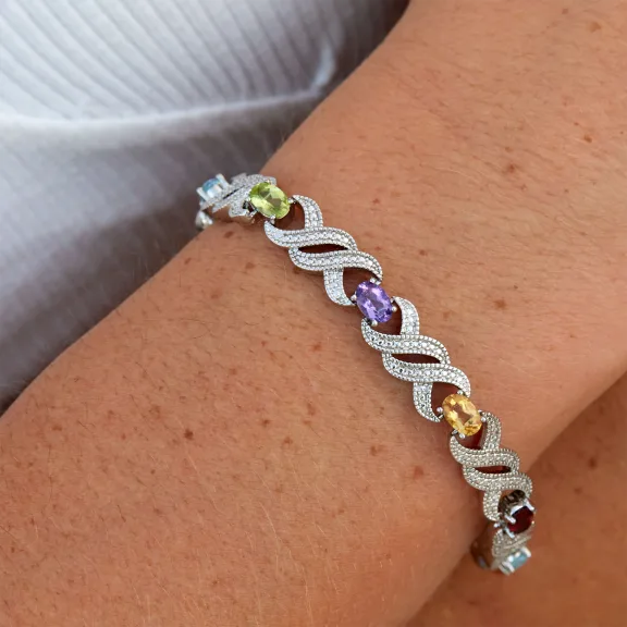 The Genuine Gemstone Tennis Bracelet
