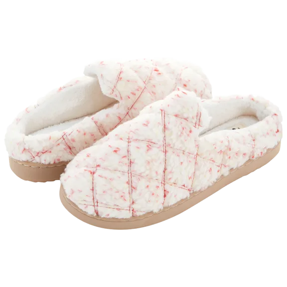Floopi Womens Sherpa Fur Quilted Slippers