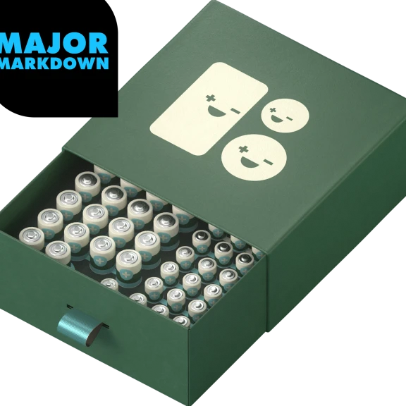 46-Piece Better Battery Co. Alkaline Battery Variety Pack