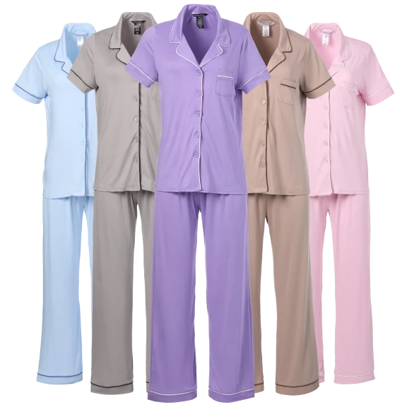 Moonstruck Short Sleeve Notch Collar Pajama Set