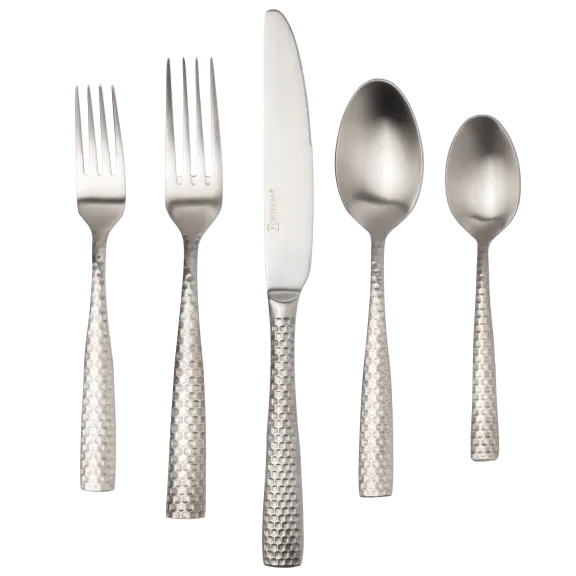 Fortessa Lucca 20-Piece 18/10 Stainless Steel Flatware Set